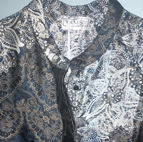 Floral Pattern Silky Tunic/Dress - Picture 8 of 10